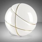 Fabbian Armilla Glas-Tischleuchte weiß, gold