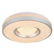 LED-Deckenlampe Colla mit Metallrahmen in Silber