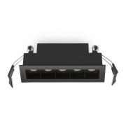 LED-Einbauleuchte Sound 5 30° mit Rahmen, schwarz