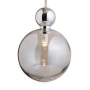 EBB & FLOW Uva L Hängelampe, Ball silber rauchgrau