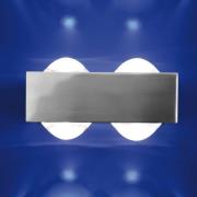 Wandleuchte Focus, nickel 4 Linsen, Metall, Glas