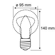 Paulmann LED-Globelampe E27 7W dim to warm