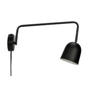 Dyberg Larsen Wandlampe Manchester, schwarz, Ausladung 45 cm