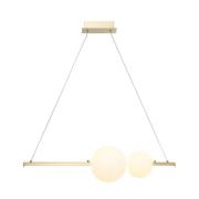 LED-Pendelleuchte 22108 zweiflammig gold matt/opal