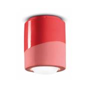 Deckenlampe PI, zylindrisch, Ø 12,5 cm, rot