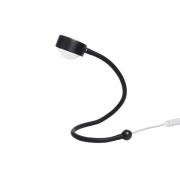 LIGHTME Tischleuchte Powerlens Snake, schwarz, Flexarm