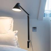 Louis Poulsen NJP LED-Wandlampe, Arm lang, schwarz