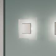 Quitani LED-Wandlampe Lole, Glas, alu matt, 25 x 25 cm