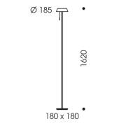 OLIGO Glance LED-Stehlampe rot matt