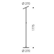 OLIGO Decent Max LED-Stehlampe alu gebürstet