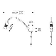 OLIGO A little bit colour Stecker chrom/rot