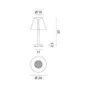 Rotaliana Dina T1 LED-Tischleuchte weiß/schwarz