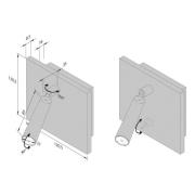 Leseleuchte BL1-LED, Ein-/Anbau, Schalter, schwarz