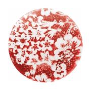 Hängelampe PI mit Blumenmuster, Ø 35 cm, rot/weiß