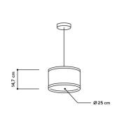 ALMUT 2610 Hängeleuchte Ø 25cm, Heu pur