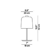 Luceplan Zile Tischlampe ziegelrot, Höhe 42 cm