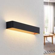 Arcchio LED-Wandlampe Karam, 53 cm, schwarz, Metall, up/down