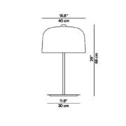 Luceplan Zile Tischlampe taubengrau, Höhe 66 cm