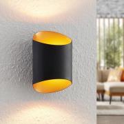 Arcchio Ayaz LED-Wandlampe, schwarz-gold