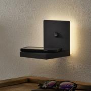 LED-Wandleuchte Zanzibar mit Ladestation, schwarz