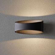 LED-Wandleuchte Trame, ovale Form in Schwarz