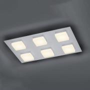 BANKAMP Luno LED-Deckenleuchte 6-flammig silber