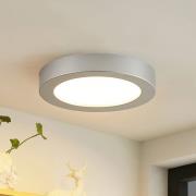 Prios LED-Deckenleuchte Edwina, silber, 23 cm, 10er-Set