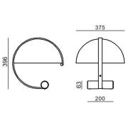 Stilnovo Meta LED-Tischlampe inkl. E27-LED rot