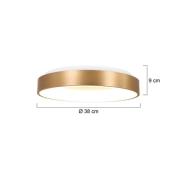 LED-Deckenleuchte Ringlede, 2.700 K Ø 38 cm gold