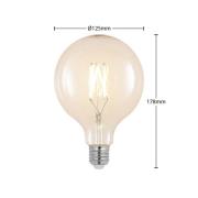 LED-Filament E27 8W 2.700K G125 Globe klar 2er-Set