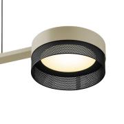 LED-Hängeleuchte Mesh 3fl. Dimmer, sand/schwarz