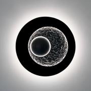 LED-Wandleuchte Urano, braun-schwarz/silber, Ø 60 cm, Eisen