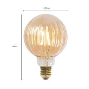 E27 3,8W LED-Lampe G95, 2700K, 340lm, Rillen amber