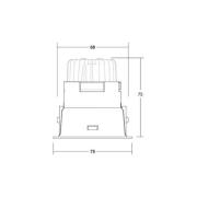 BRUMBERG LED-Einbaudownlight Binato RC-dimmbar 2700K weiß