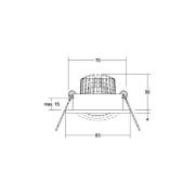 BRUMBERG LED-Einbaustrahler Berrie-R, RC-dimmbar, chrom