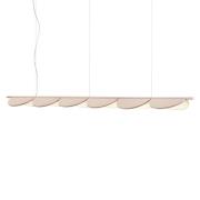 FLOS Almendra Linear LED-Hängelampe 6fl, rosa