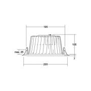 BRUMBERG LED-Einbaudownlight Lydon Maxi, on/off, 4.000 K