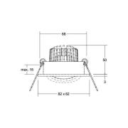 BRUMBERG LED-Einbauspot Tirrel-S, RC Treiber rund titan matt