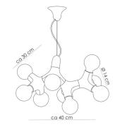 next DNA 0,1,2 - Designer-Pendelleuchte, chrom