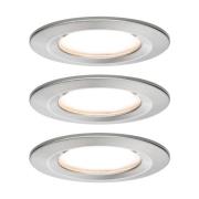 Paulmann LED-Einbauspot Nova Coin 3er eisen rund dimmbar