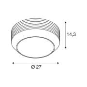 SLV Deckenlampe Pantilo Rope 27, silberfarben, Glas