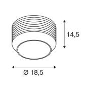 SLV Deckenlampe Pantilo Rope 19, silberfarben, Glas