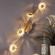 LED-Wandleuchte Bloom vierflammig gold