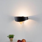 Schwarz-goldene Designer-Wandlampe Scudo LED