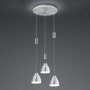 LED-Hängeleuchte Leni, 3-flg., rund, nickel