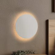 Wandleuchte Luna, beige, indirektes Licht, Ø 30 cm, Stahl