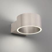 PURE LED-Wandleuchte Clipse, aluminium, Aluminium, Ø 15 cm