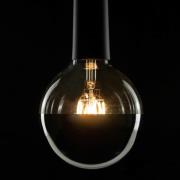 SEGULA LED-Globe E27 6,5W 927 Kopfspiegel silber