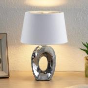 Lindby Alenja Tischlampe aus Keramik und Stoff