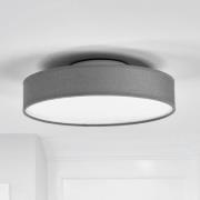 LED-Stoffdeckenlampe Saira, 30 cm, grau